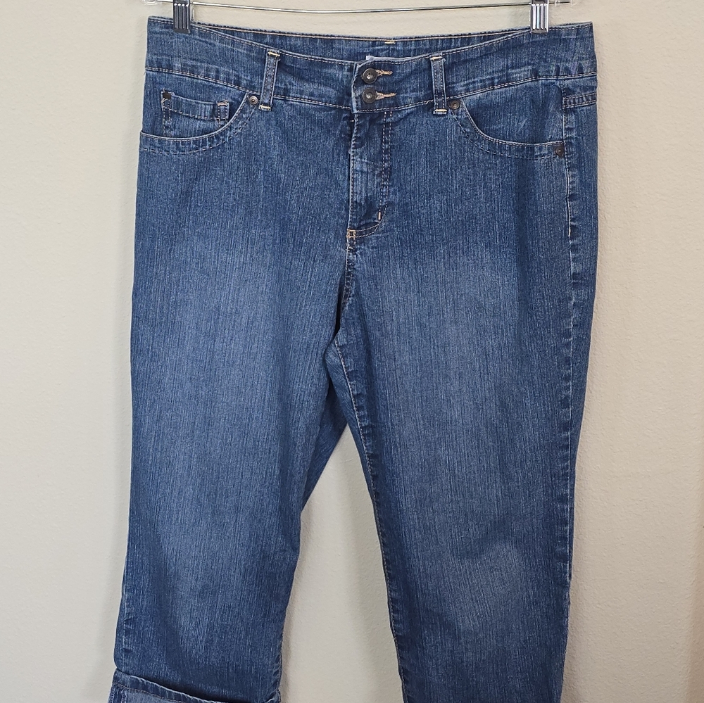 Bandolino Blue Denim Womens Ankle Crop Capris Size 12 - Picture 11 of 12
